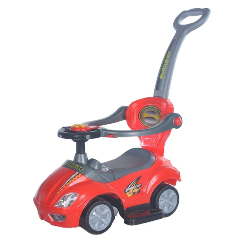 Dětské odrážedlo s vodicí tyčí 3v1 BABY MIX Mega Car červené
