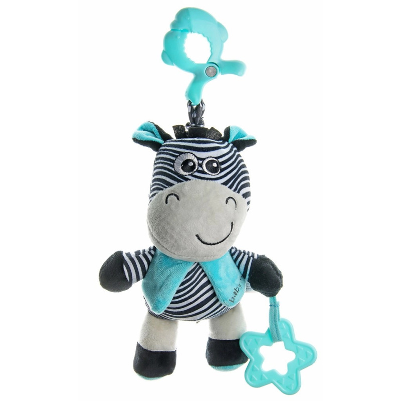 Edukační plyšová hračka s klipem BABY MIX zebra