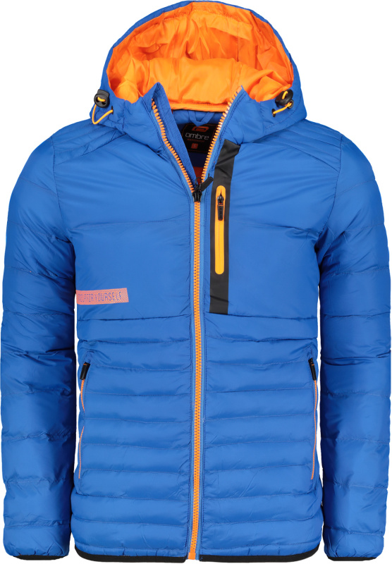 Pánská bunda C372 modro-žlutá - Ombre S