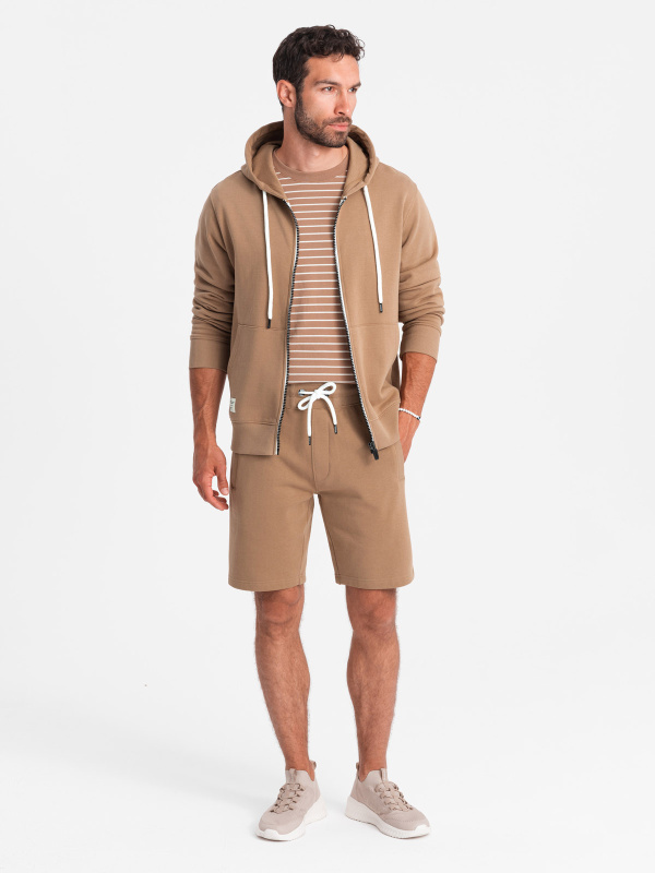 Ombre Men's sweatshirt set unbuttoned sweatshirt + shorts