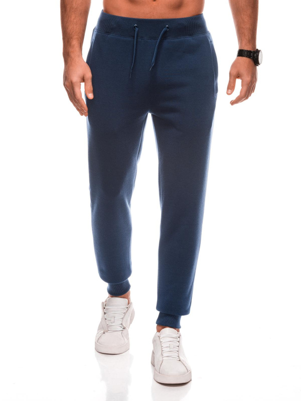 Edoti Men's BASIC uniform jogger sweatpants - navy blue