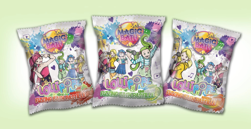 EP LINE Šumivá tableta do koupele Lollipopz 40 g