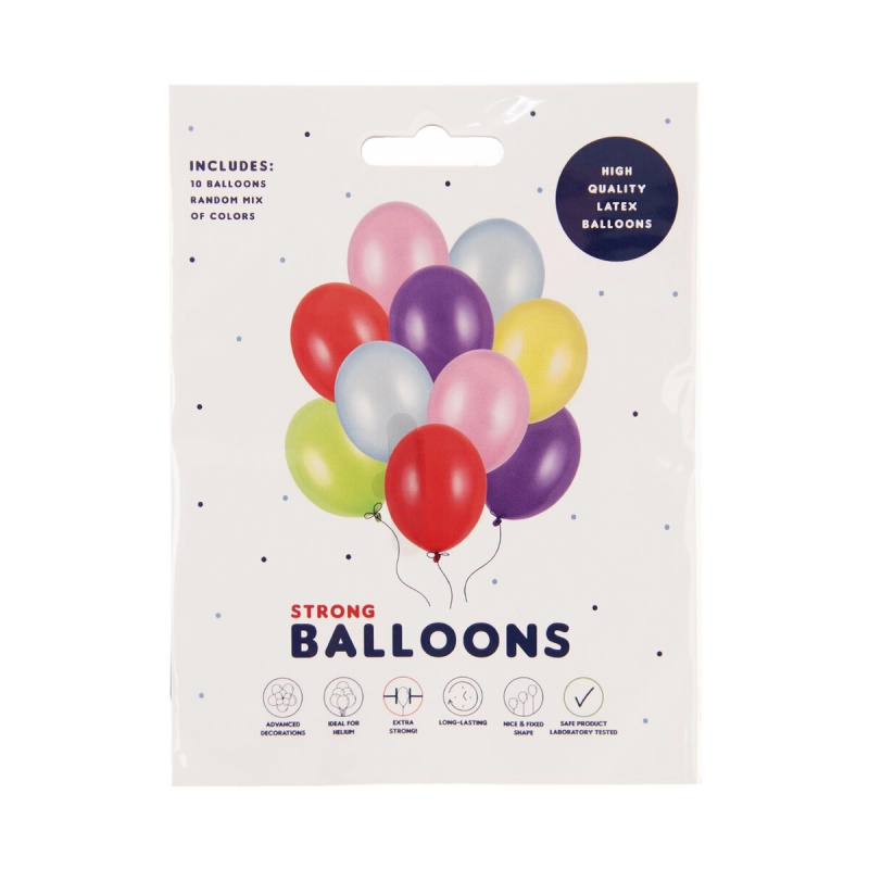 Latexové perleťové balónky mix barev 27 cm 10 ks