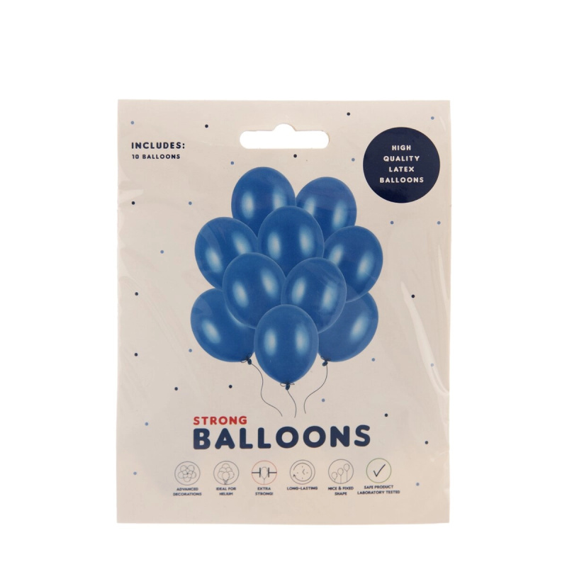 Perleťově modré latexové balónky 27 cm (10 ks)