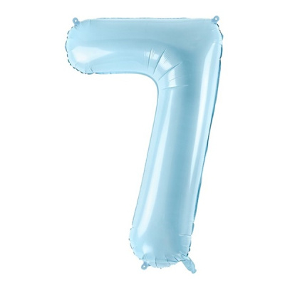 Fóliový balónek číslo 7 modrý 86 cm