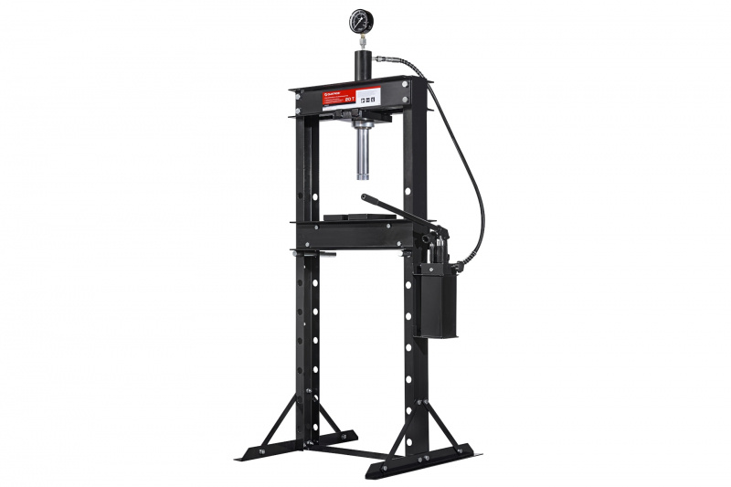 QUATROS Hydraulický dílenský lis 20T s dvojitým čerpadlem