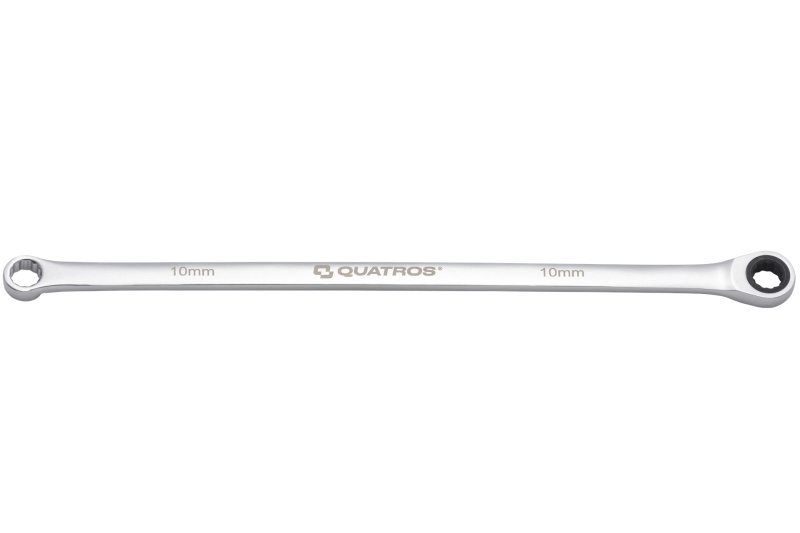 Extra dlouhý očkový ráčnový klíč 10 mm, L=292 mm – QUATROS QS50465A-10