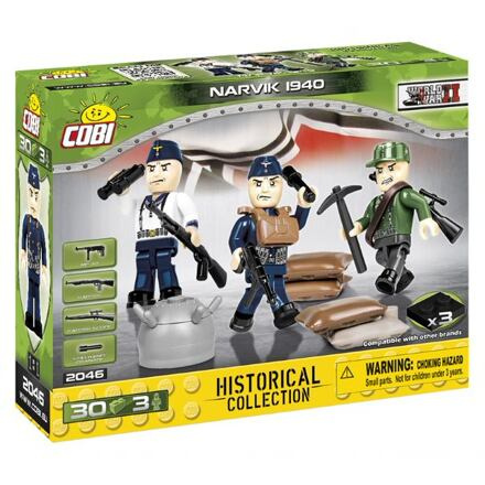 Cobi 3 figurky s doplňky Narvik 1940, 30 k