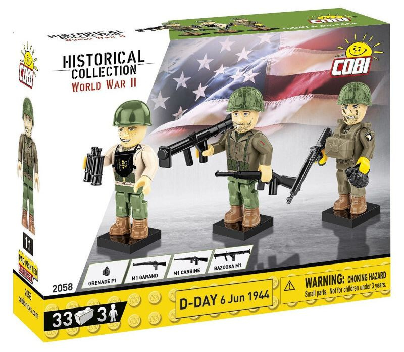 Cobi 3 figurky s doplňky D-DAY, 33 k