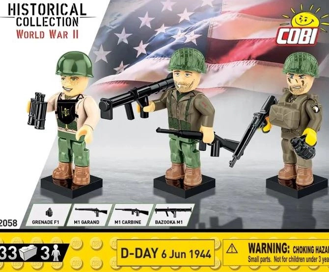 Cobi 3 figurky s doplňky D-DAY, 33 k