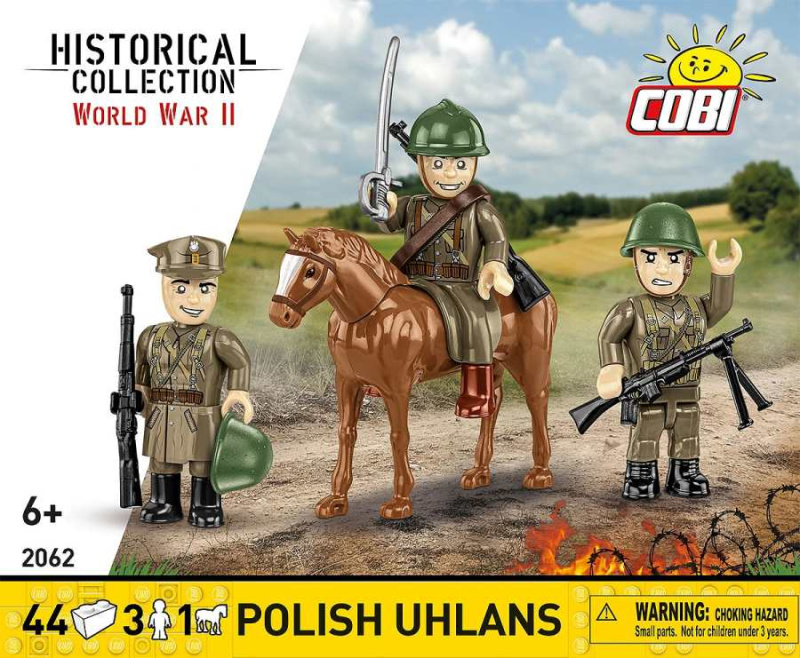 Polští ulané – figurky vojáků s koněm (44 dílků)