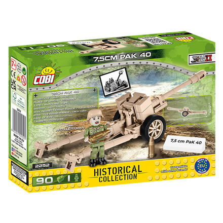 Cobi 2252 Dělo 7,5 cm PAK 40 Deutches Afrikakorps