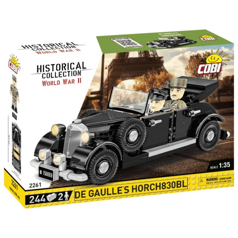COBI 2261 World War II Velitelské vozidlo generála Charlese De Gaulla HORCH 830BL