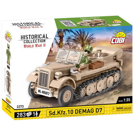COBI 2273 World War II Německé polopásové vozidlo Sd.Kfz10 DEMAG D7