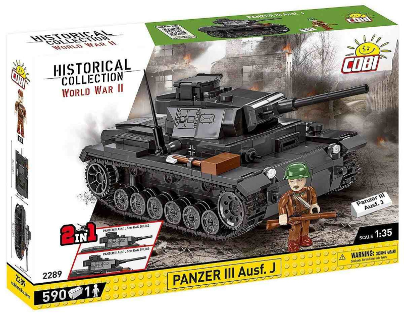COBI 2289 World War II Německý střední tank Panzer III Pz. KpfW. Ausf. J 1:35