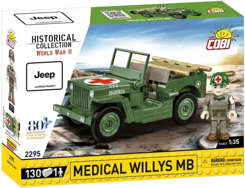 COBI 2295 World War II Americký terénní automobil Medical Willys MB