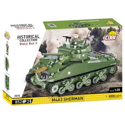 COBI 2570 II WW M4A3 Sherman, 1:28, 852 k, 2 f