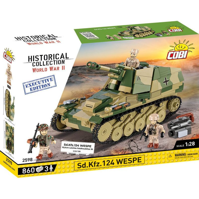 Cobi 2598 ii ww sd. kfz. 124 wespe, 1:28, 860 k, 3 f executive edition