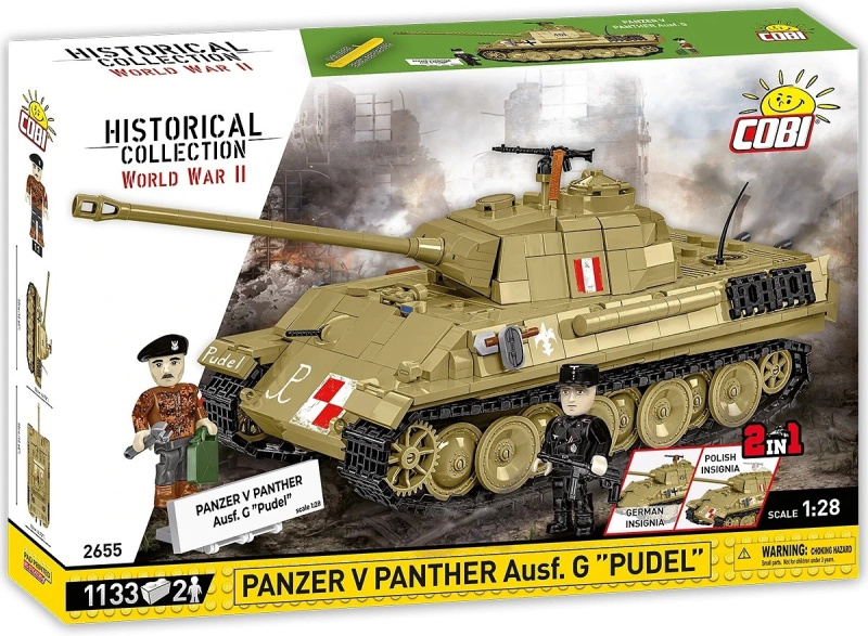 Cobi 2655 II WW Panzer V Panther Ausf. G "Pudel", 1:28, 1133 k, 2 f