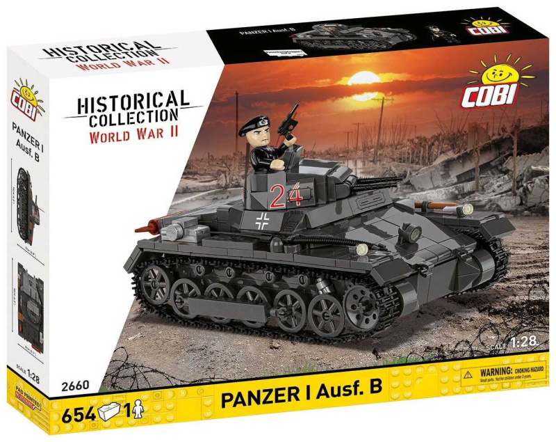 Stavebnice tanku Panzer I Ausf. B 1:28 – 654 dílků