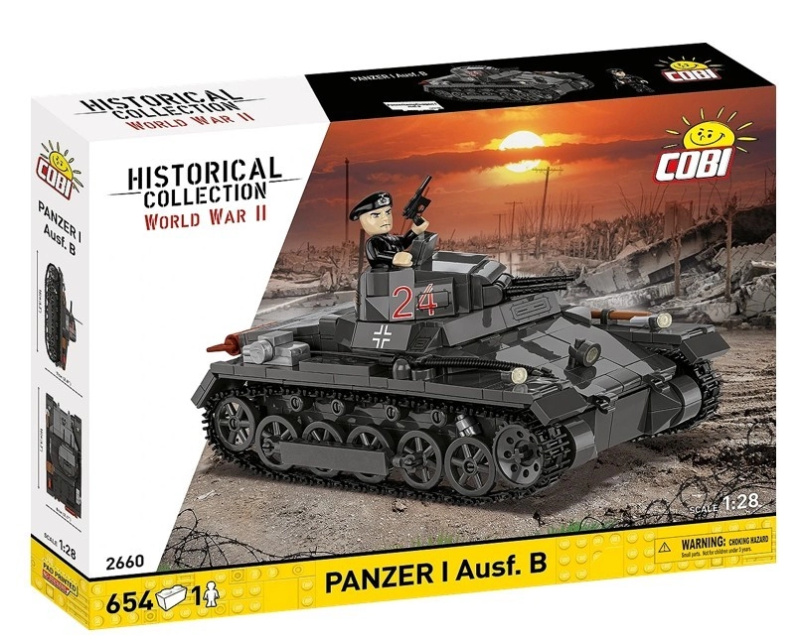 Stavebnice tanku Panzer I Ausf. B 1:28 – 654 dílků
