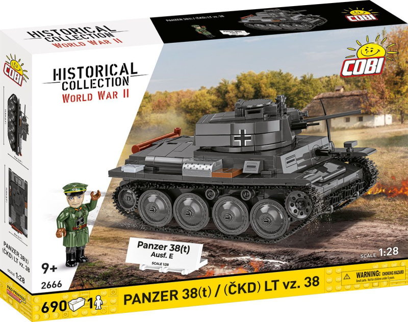 Cobi 2666 ii ww panzer 38(t)/čkd lt vz. 38, 1:28