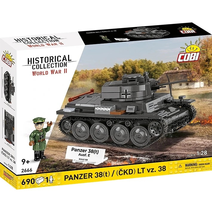 Cobi 2666 ii ww panzer 38(t)/čkd lt vz. 38, 1:28