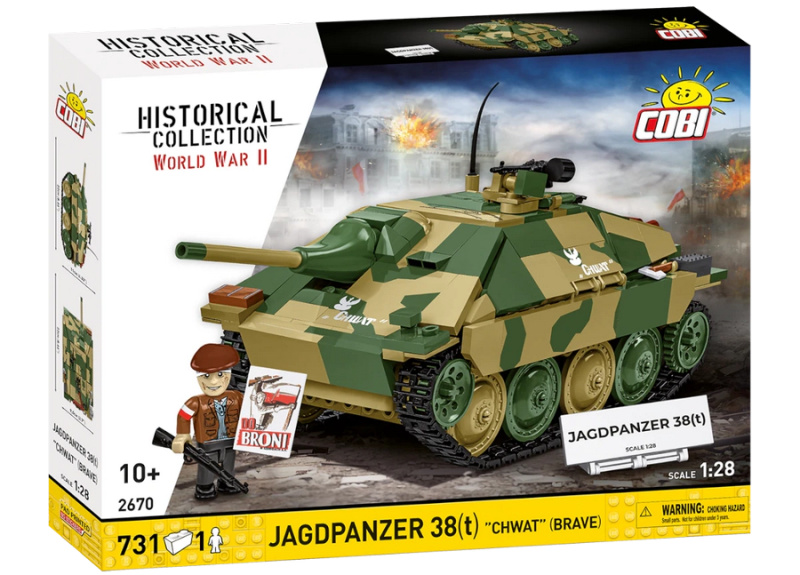 Stavebnice COBI Jagdpanzer 38(t) "Chwat" – tankový stíhač 1:28