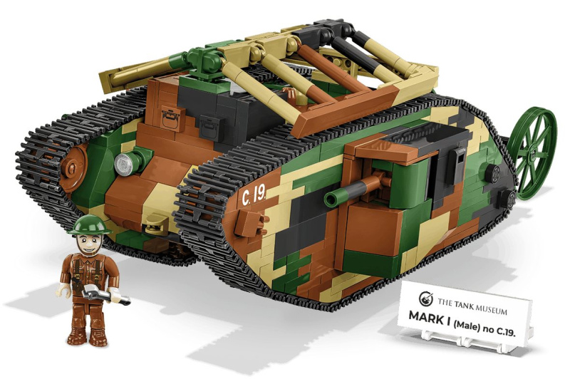 COBI 2993 Great War Britský tank MARK I (Male) C.19. 1:35