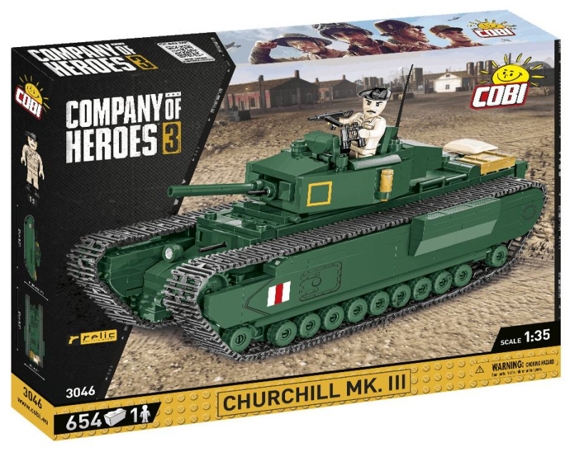 Cobi 3046 britský tank churchill mk iii - company of heroes