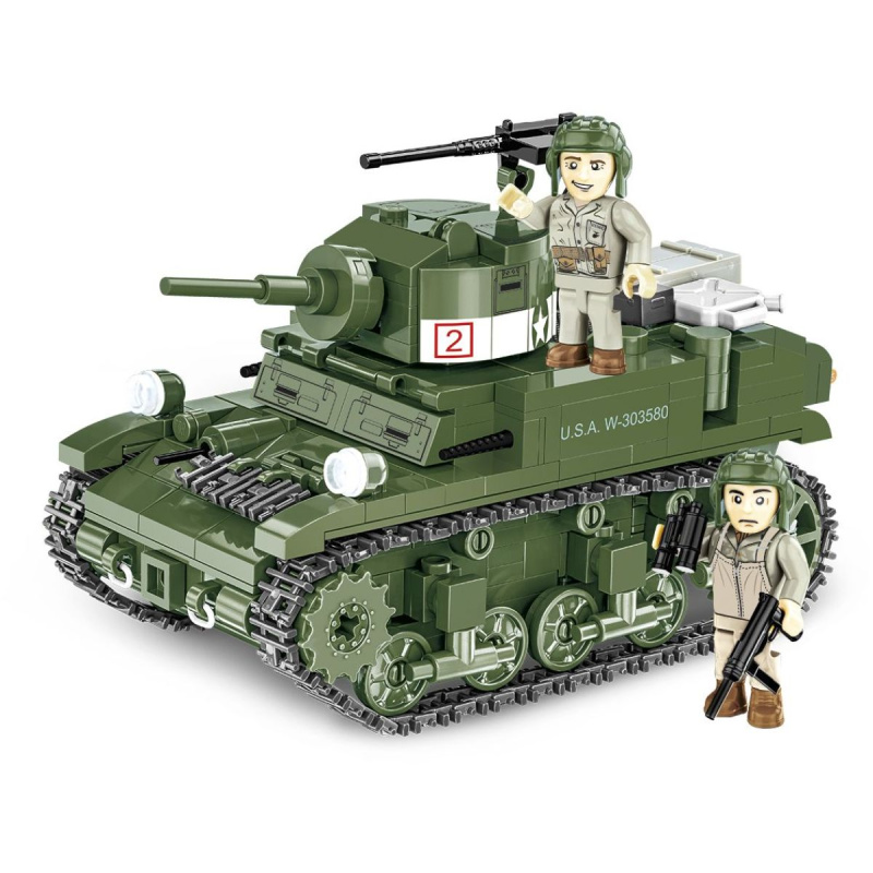 Cobi 3129 World War II Americký lehký tank M3 Stuart 1:35