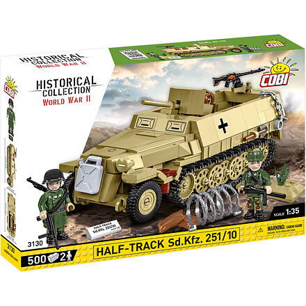 COBI 3130 World War II Německý kolopásový obrněný transportér Sd.Kfz. 251/10 1:35
