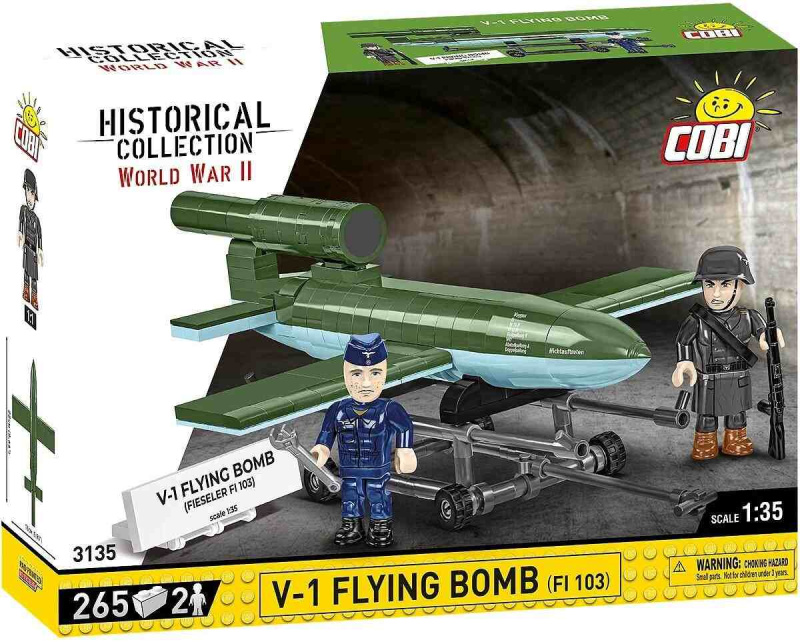 Cobi 3135 ii ww v-1 flying bomb fi 103, 1:35, 265 k, 2 f
