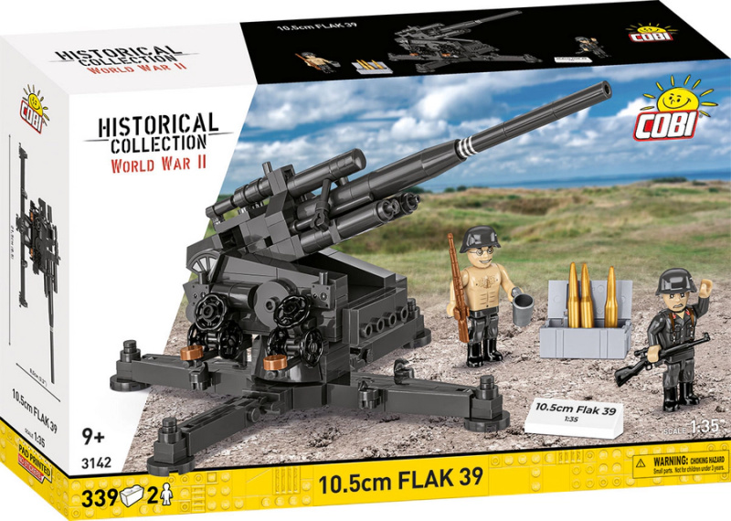 Stavebnice 10,5 cm Flak 39 – těžké protiletadlové dělo (339 dílků)