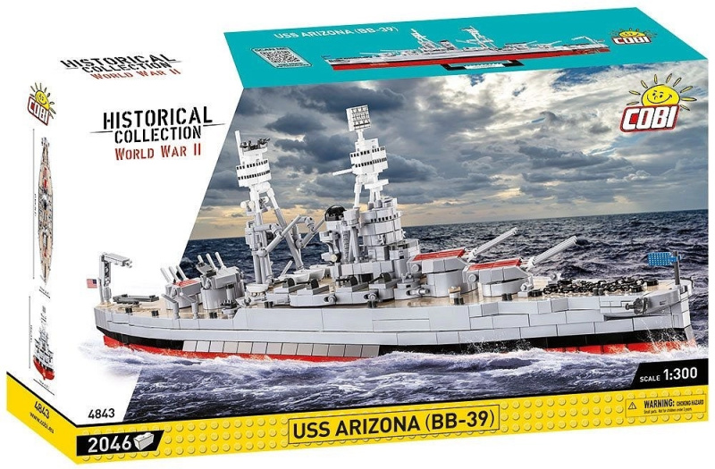 Cobi 4843 Bitevní loď USS Arizona BB-39