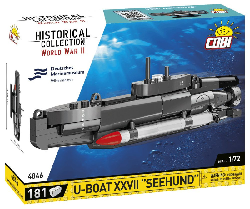Cobi World War II, Německá miniponorka U-Boat XXVII Seehund, 1:72