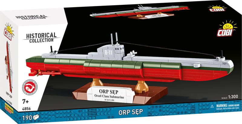 Stavebnice ponorky ORP Sęp 1:300 (190 dílků) – COBI Historical Collection