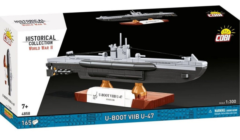 Stavebnice ponorky U-Boot VIIB U-47 1:300 (165 dílků)