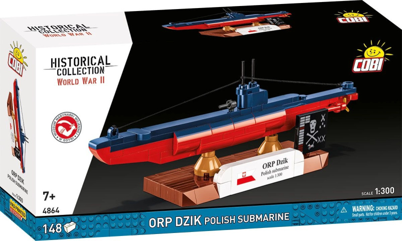 Stavebnice COBI ORP Dzik – polská ponorka 1:300 (148 dílků)