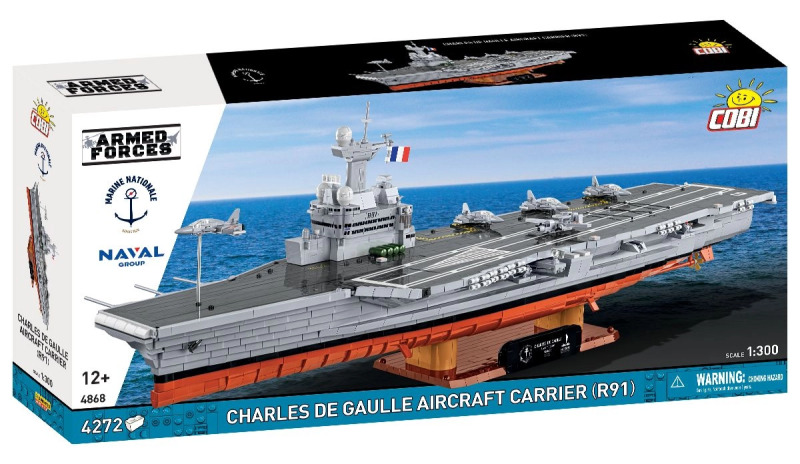 Stavebnice COBI letadlová loď Charles de Gaulle R91 v měřítku 1:300