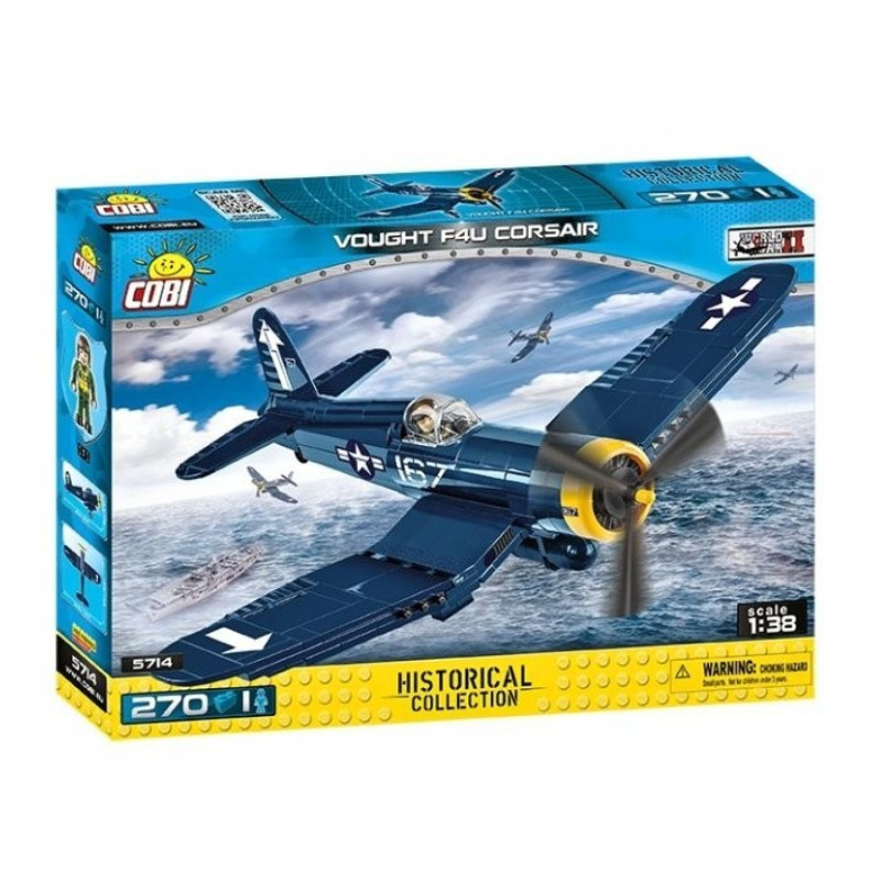 Cobi 5714 world war ii palubní stíhací letoun vought f4u corsair