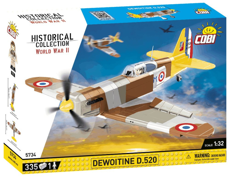 Cobi 5734 II WW Dewoitine D.520, 1:32, 335 ks