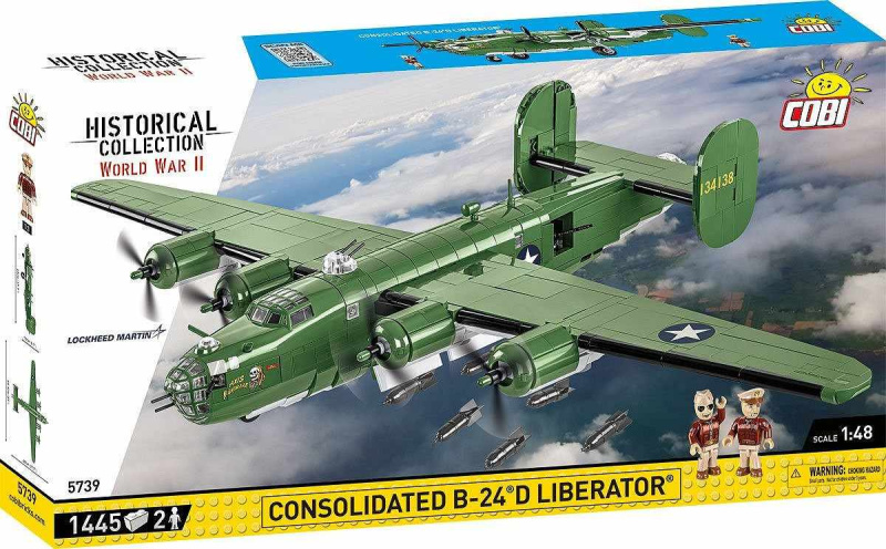 Cobi 5739 ii ww consolidated b-24d liberator, 1:48, 1445 k, 2 f