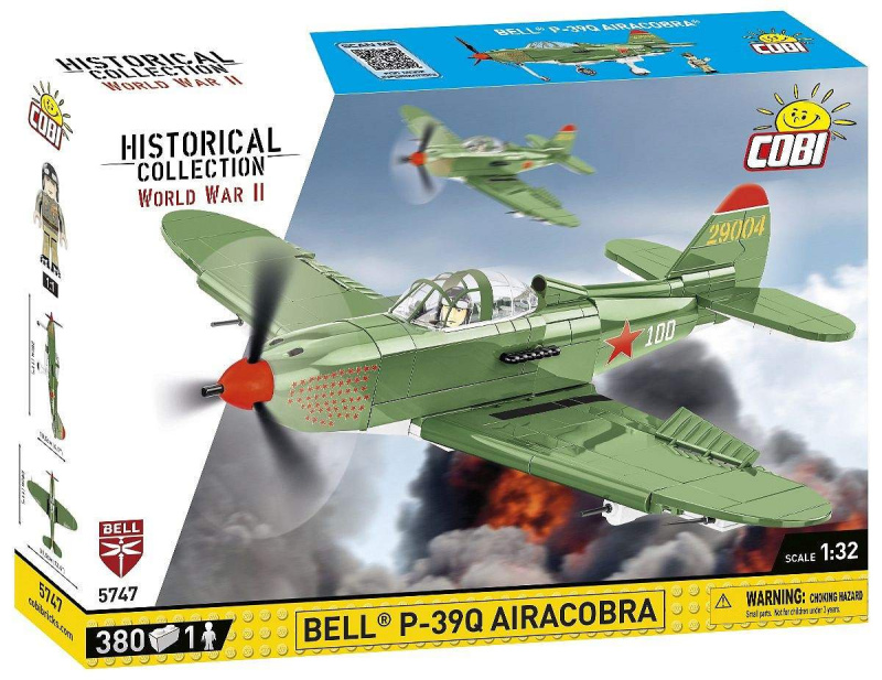 Cobi 5747 ii ww bell p-39q airacobra, 1:32, 380 k, 1 f