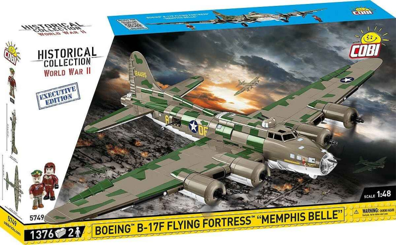 Cobi 5749 ii ww boeing b-17f flying fortress, 1:48, 1376 k, 2 f executive edition