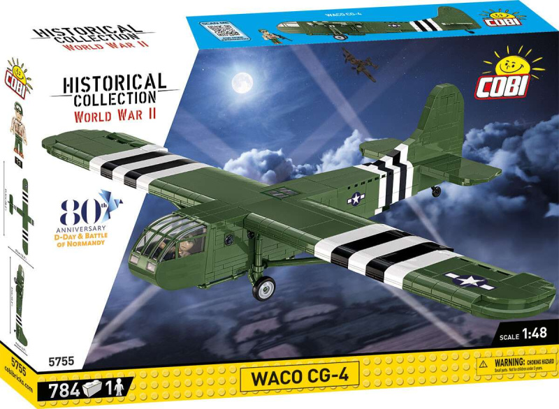 Cobi 5755 ii ww waco cg-4 d-day, 1:48, 784 k, 1f