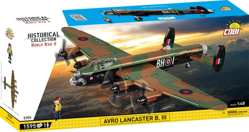 Cobi 5759 ii ww avro lancaster b. iii, 1:48, 1595 k, 1 f
