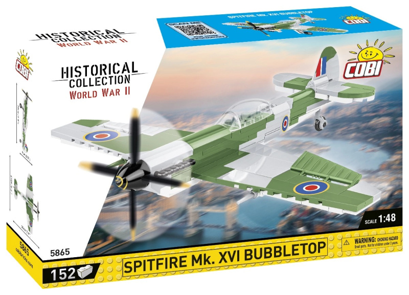 Cobi 5865 II WW Spitfire Mk. XVI Bubbletop, 1:48, 152 ks