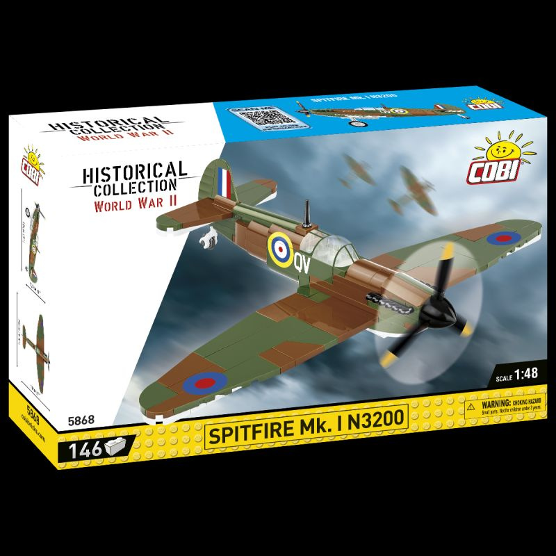 Cobi 5868 ii ww spitfire mk. i n3200, 1:48, 146 k