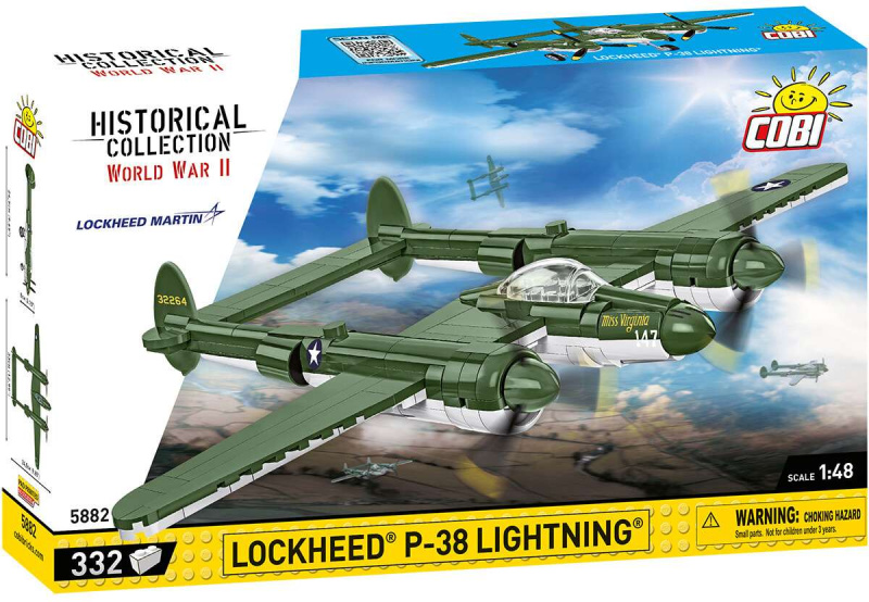 Cobi 5882 Americký stíhací letoun Lockheed P-38 Lightning, 1:48